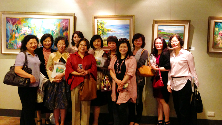 Michelle and her friends at the American Country Club