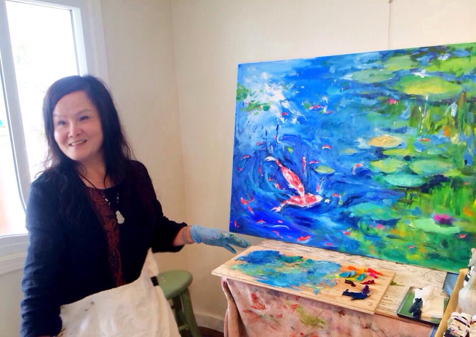 Aquatic Painting 16 by 16 inches (8P)