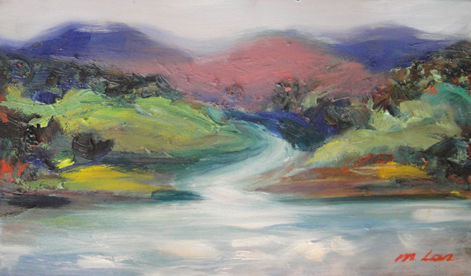 Running Stream, oil on canvas, enlarged view