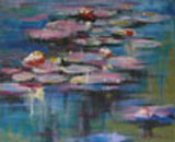 Lotus Sound, an oil on canvas, twenty by twenty-four inches