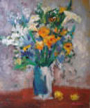 You and Me, an oil on canvas, twenty by twenty-four inches