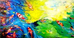 Aquatic Painting 24 by 48 inches (40P)