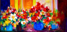 Flower Painting 24 by 48 inches (40P)