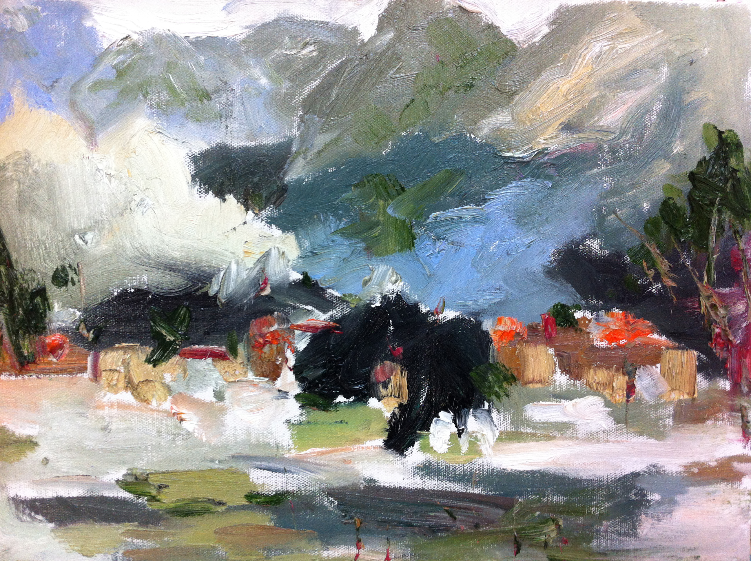 Clouds and Town
