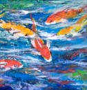 Aquatic Painting 16 by 16 inches (8P)