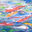 Aquatic painting 16 by 16 inches (8P)