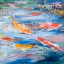 Aquatic painting 16 by 16 inches (8P)